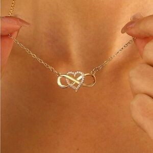 14k Gold Infinity Heart Necklace